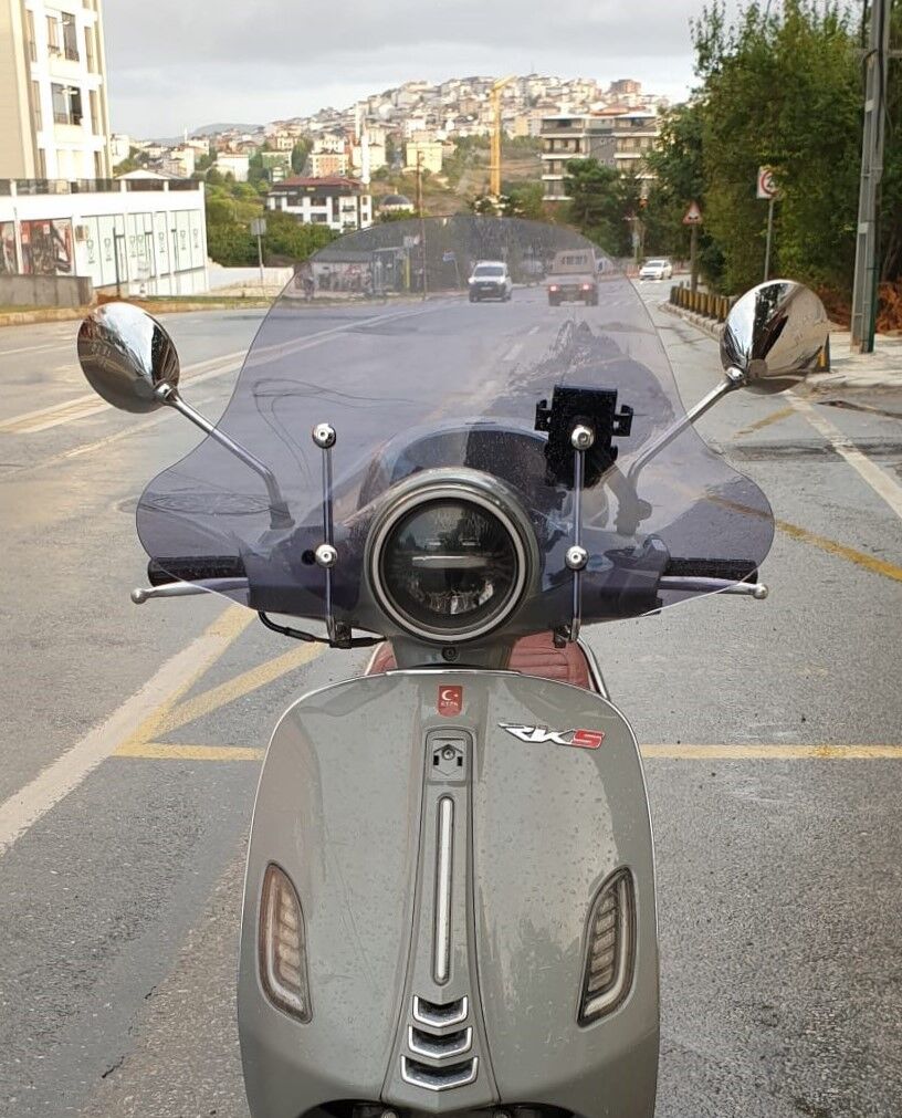 MOTOCAM RKS Pride 125 Ön Cam 2023-2026 Model 39cm Füme Renkli 4mm Elcikli APARATSIZ