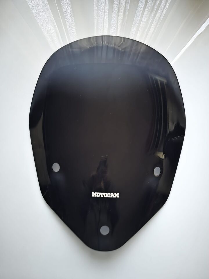 MOTOCAM Aprilia SR Max 125 Ön Cam 2007-2015 Model 58cm Siyah Renkli 4mm