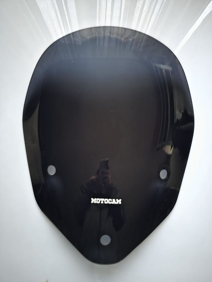 MOTOCAM Aprilia SR Max 125 Ön Cam 2007-2015 Model 58cm Siyah Renkli 4mm
