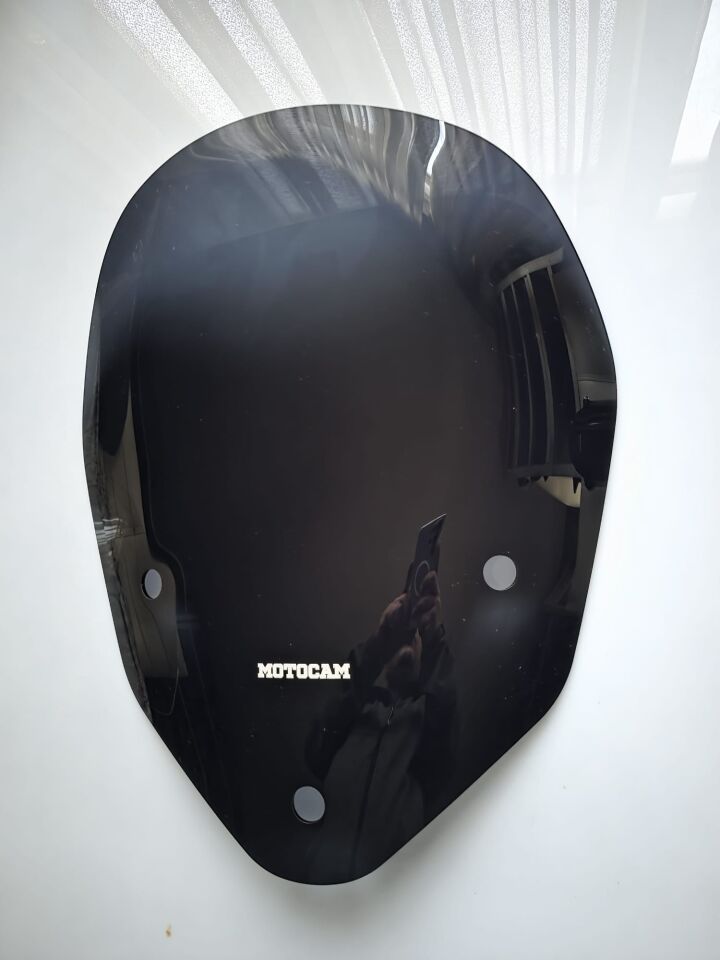 MOTOCAM Aprilia SR Max 125 Ön Cam 2007-2015 Model 58cm Siyah Renkli 4mm