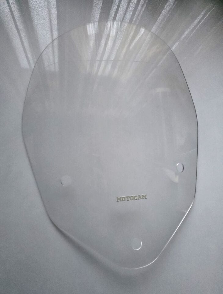 MOTOCAM Aprilia SR Max 125 Ön Cam 2007-2015 Model 58cm Şeffaf Renkli 4mm