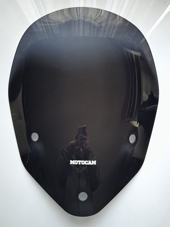 MOTOCAM Aprilia SR Max 250 Ön Cam 2007-2015 Model 58cm Siyah Renkli 4mm