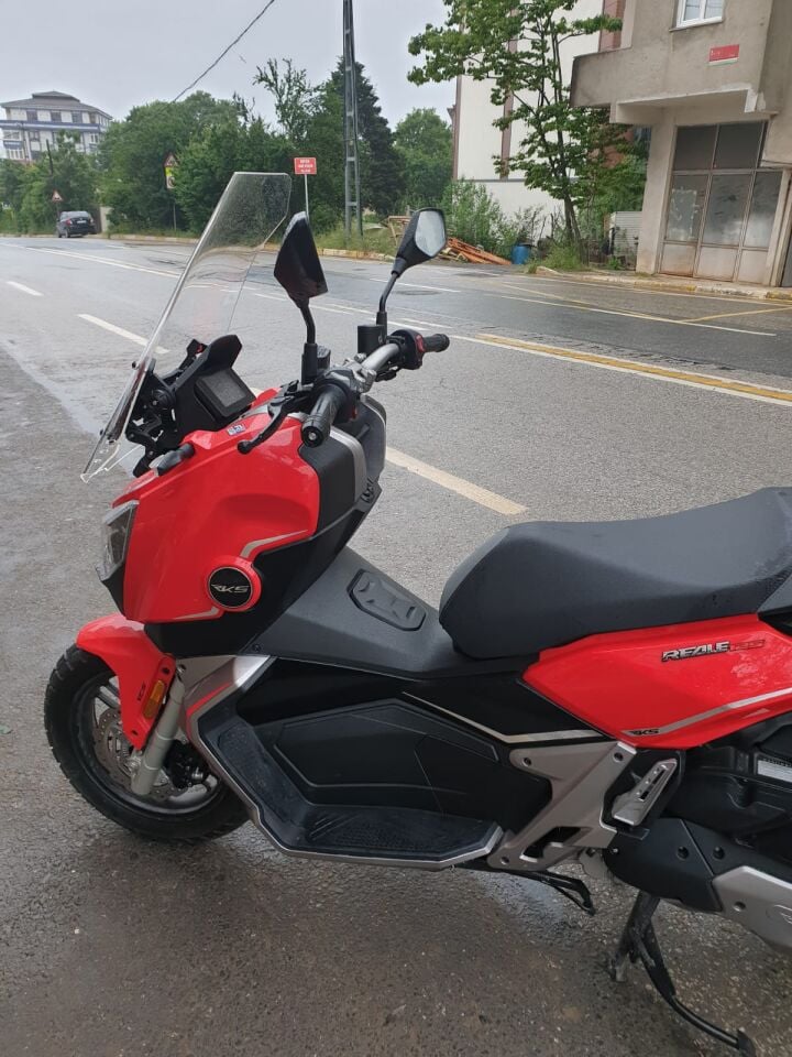 MOTOCAM RKS Reale 125 Ön Cam 2023-2026 Model 75cm Şeffaf Renkli 4mm UZUN