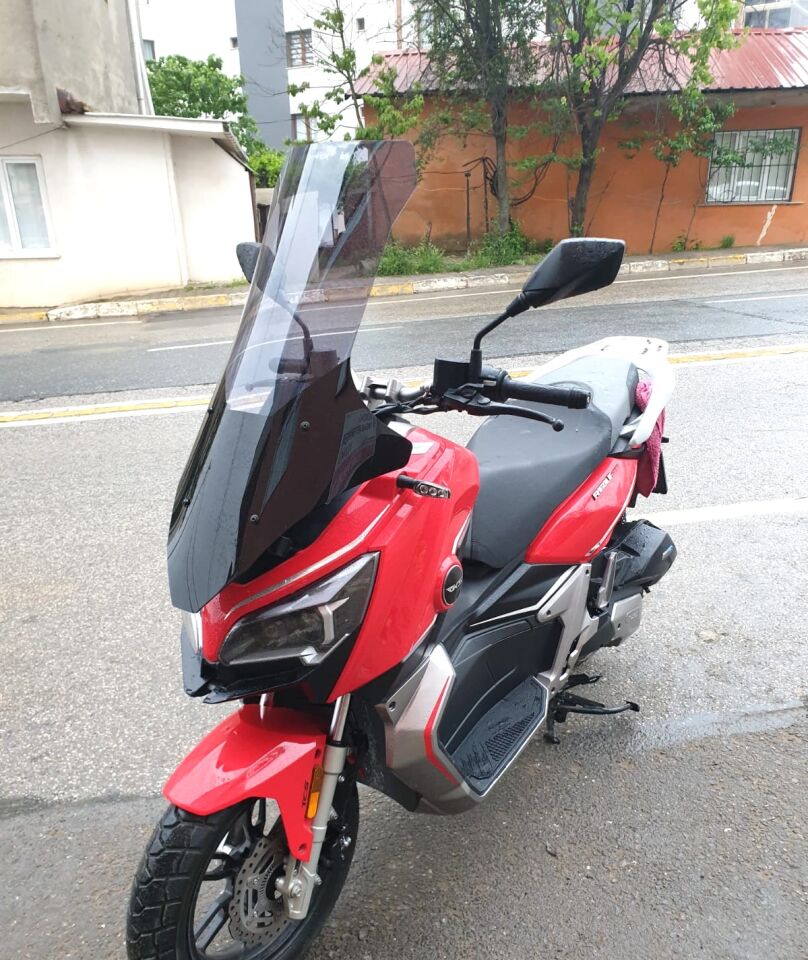 MOTOCAM RKS Reale 125 Ön Cam 2023-2026 Model 78cm Füme Renkli 4mm UZUN