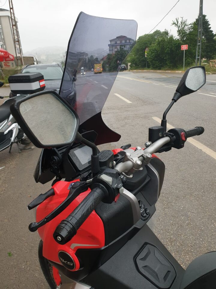 MOTOCAM RKS Reale 125 Ön Cam 2023-2026 Model 78cm Füme Renkli 4mm UZUN