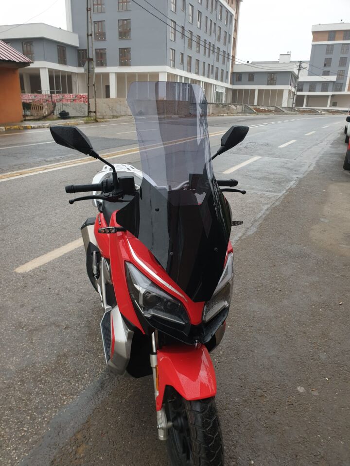 MOTOCAM RKS Reale 125 Ön Cam 2023-2026 Model 78cm Füme Renkli 4mm UZUN