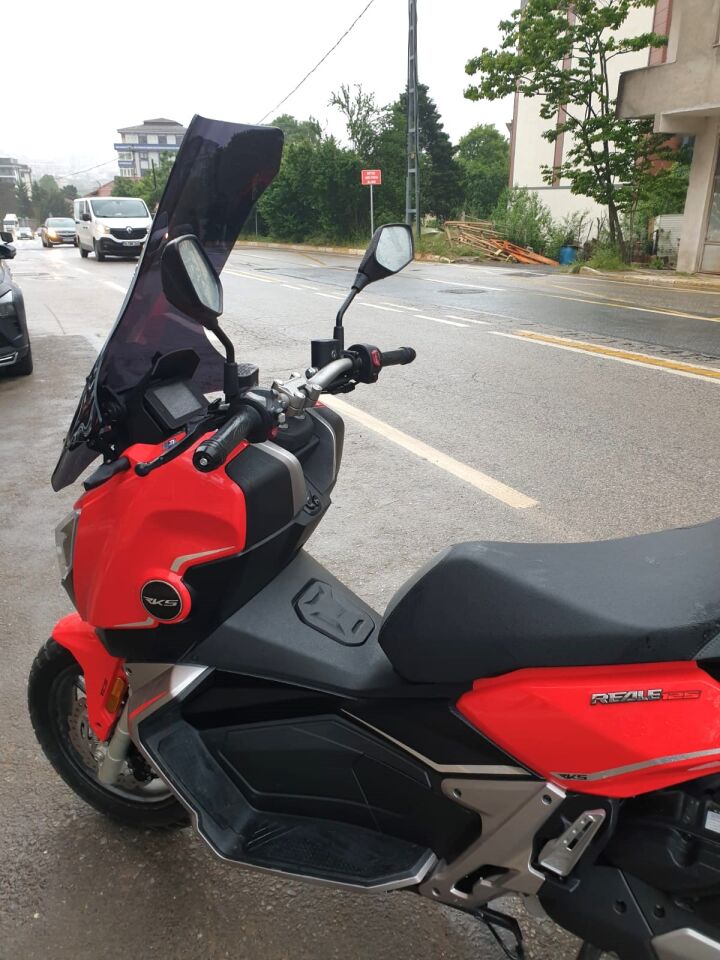 MOTOCAM RKS Reale 125 Ön Cam 2023-2026 Model 78cm Siyah Renkli 4mm UZUN