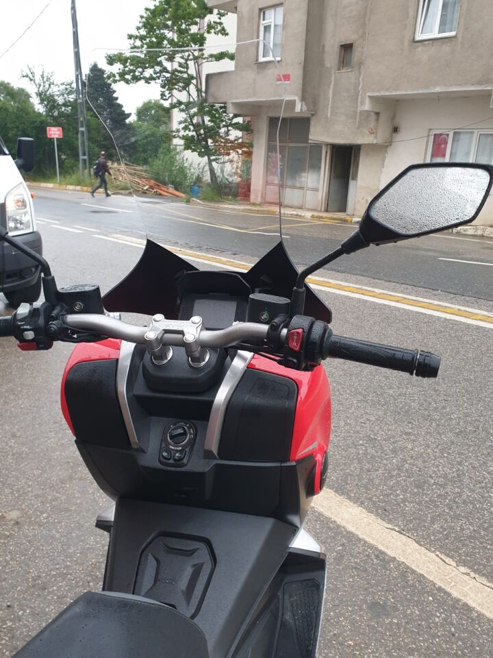 MOTOCAM RKS Reale 125 Ön Cam 2023-2026 Model 78cm Şeffaf Renkli 4mm UZUN