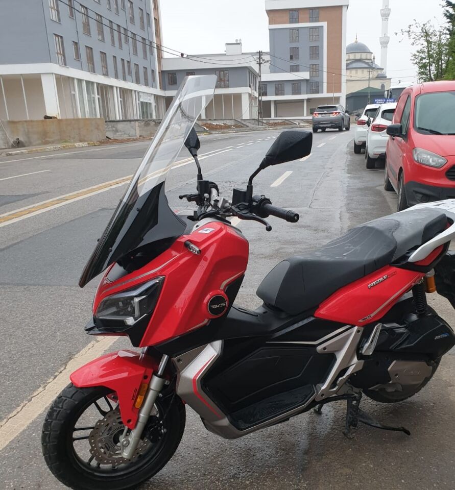 MOTOCAM RKS Reale 125 Ön Cam 2023-2026 Model 78cm Şeffaf Renkli 4mm UZUN