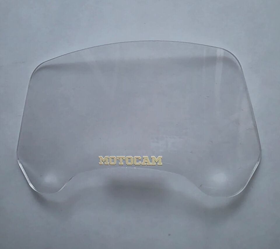 MOTOCAM Rüzgar Saptırıcı Deflektör Camı Deliksiz 32x15cm Şeffaf Renkli   (APARATSIZDIR)