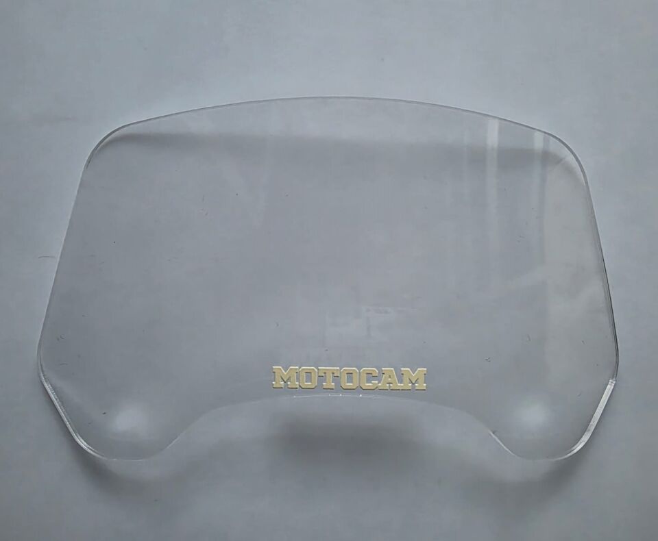 MOTOCAM Rüzgar Saptırıcı Deflektör Camı Deliksiz 32x15cm Şeffaf Renkli   (APARATSIZDIR)