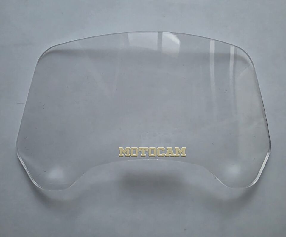 MOTOCAM Rüzgar Saptırıcı Deflektör Camı Deliksiz 32x15cm Şeffaf Renkli   (APARATSIZDIR)