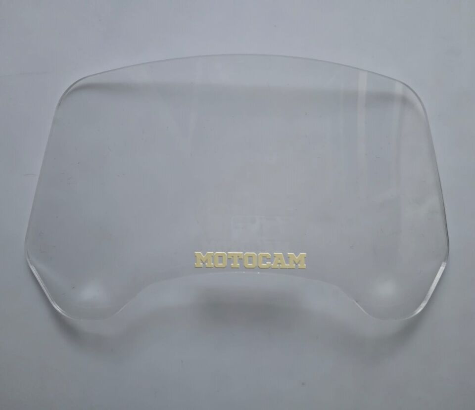 MOTOCAM Rüzgar Saptırıcı Deflektör Camı Deliksiz 32x15cm Şeffaf Renkli   (APARATSIZDIR)