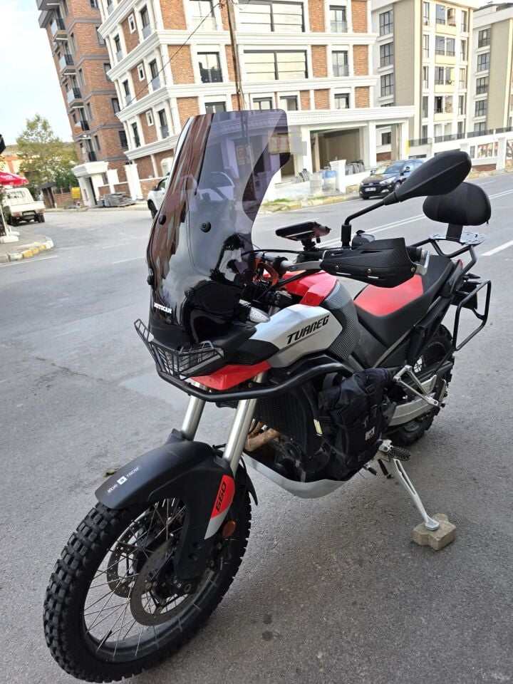 MOTOCAM Aprilia Tuareg 660 Ön Cam 2022-2026 Model 58cm Siyah Renkli 4mm