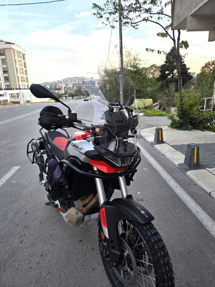 MOTOCAM Aprilia Tuareg 660 Ön Cam 2022-2026 Model 58cm Şeffaf Renkli 4mm