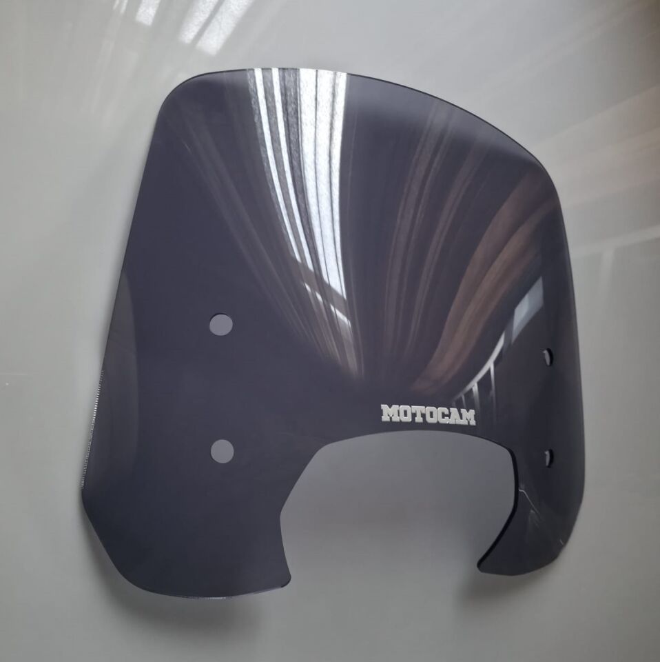 MOTOCAM RKS SC 150 Ön Cam 2023-2026 Model 39cm Füme Renkli 4mm APARATSIZ