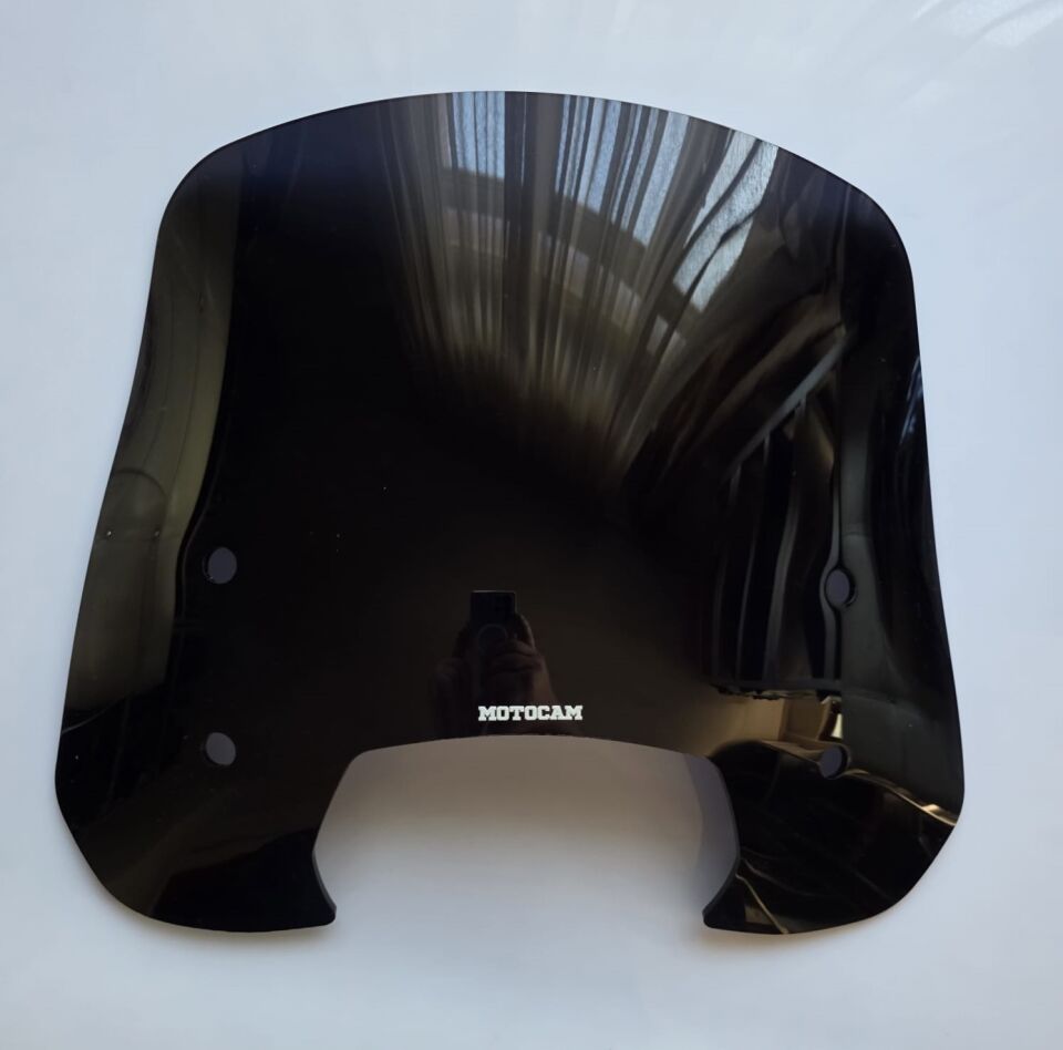 MOTOCAM RKS SC 150 Ön Cam 2023-2026 Model 39cm Siyah Renkli 4mm APARATSIZ