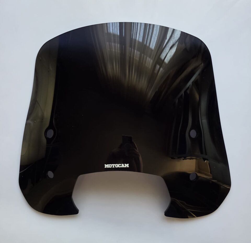 MOTOCAM RKS SC 150 Ön Cam 2023-2026 Model 39cm Siyah Renkli 4mm APARATSIZ