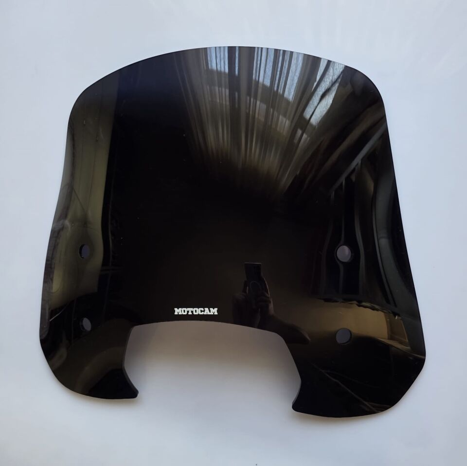 MOTOCAM RKS SC 150 Ön Cam 2023-2026 Model 39cm Siyah Renkli 4mm APARATSIZ