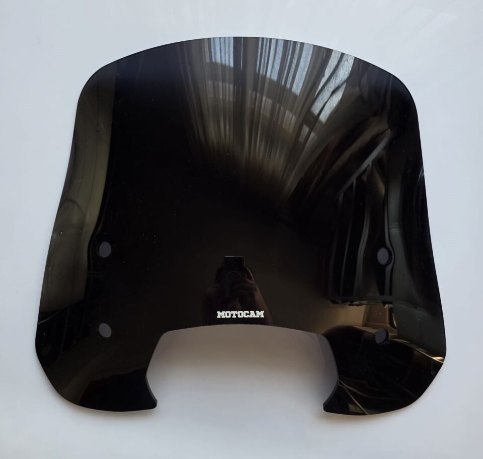 MOTOCAM RKS SC 150 Ön Cam 2023-2026 Model 39cm Siyah Renkli 4mm APARATSIZ