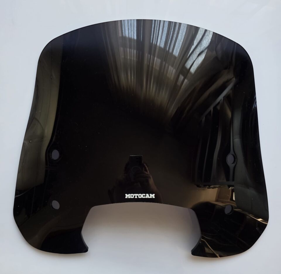 MOTOCAM RKS SC 150 Ön Cam 2023-2026 Model 39cm Siyah Renkli 4mm APARATSIZ