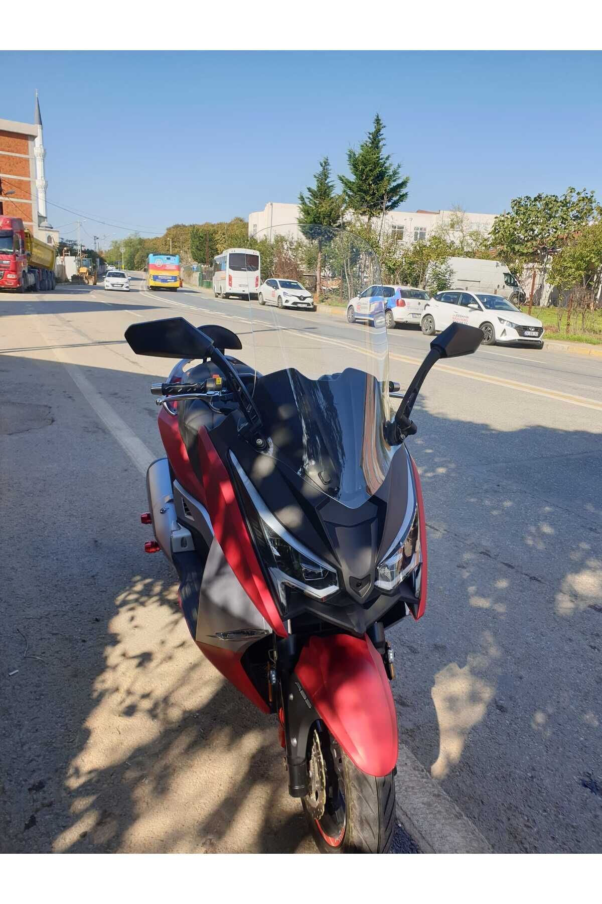 MOTOCAM Ariic Chief 318 Ön Cam 2023-2026 Model 75cm Şeffaf Renkli 4mm UZUN