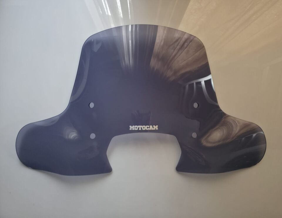 MOTOCAM RKS SC 150 Ön Cam 2023-2026 Model 40cm Füme Renkli 4mm Elcikli APARATSIZ