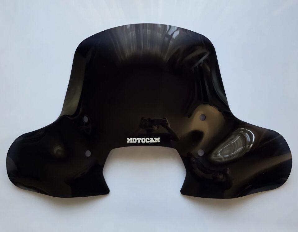 MOTOCAM RKS SC 150 Ön Cam 2023-2026 Model 40cm Siyah Renkli 4mm Elcikli APARATSIZ