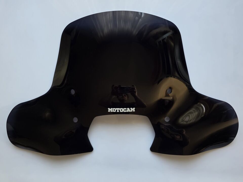 MOTOCAM RKS SC 150 Ön Cam 2023-2026 Model 40cm Siyah Renkli 4mm Elcikli APARATSIZ