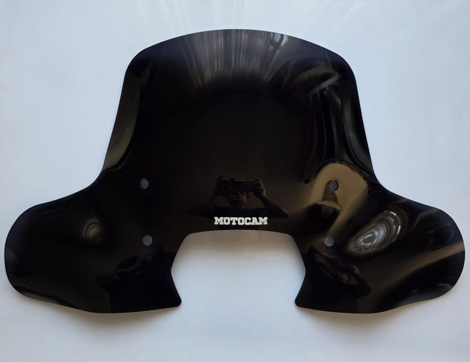 MOTOCAM RKS SC 150 Ön Cam 2023-2026 Model 40cm Siyah Renkli 4mm Elcikli APARATSIZ