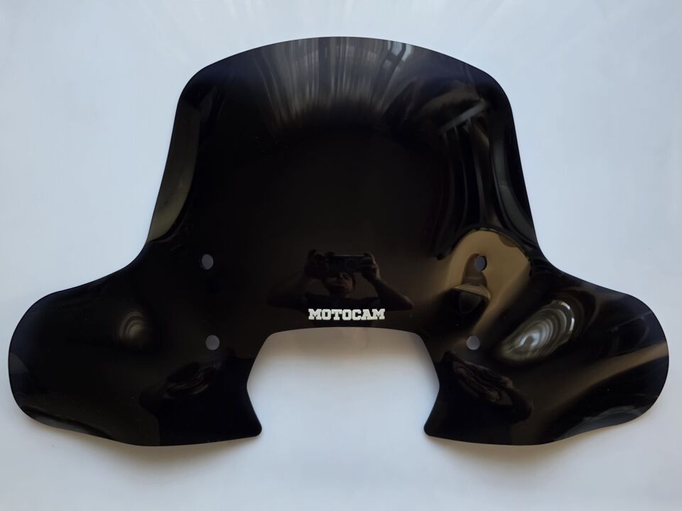 MOTOCAM RKS SC 150 Ön Cam 2023-2026 Model 40cm Siyah Renkli 4mm Elcikli APARATSIZ