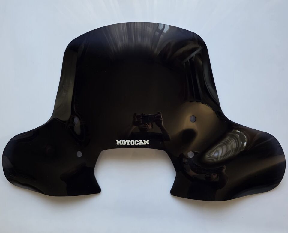 MOTOCAM RKS SC 150 Ön Cam 2023-2026 Model 40cm Siyah Renkli 4mm Elcikli APARATSIZ