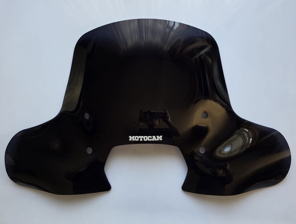 MOTOCAM RKS SC 150 Ön Cam 2023-2026 Model 40cm Siyah Renkli 4mm Elcikli APARATSIZ