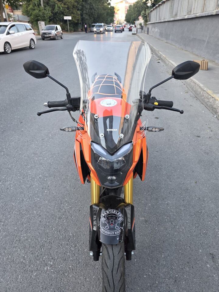 MOTOCAM Arora ARS 200 Ön Cam 2022-2026 Model 46cm Şeffaf Renkli 4mm