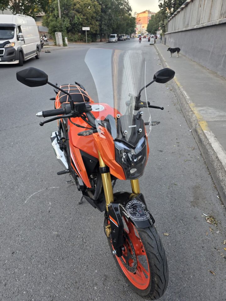 MOTOCAM Arora ARS 200 Ön Cam 2022-2026 Model 46cm Şeffaf Renkli 4mm