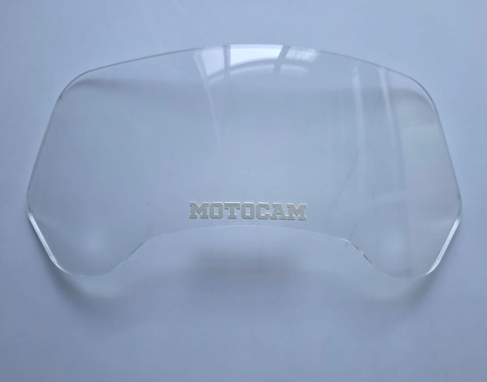 MOTOCAM Rüzgar Saptırıcı Deflektör Camı Deliksiz 32x12cm Şeffaf Renkli   (APARATSIZDIR)