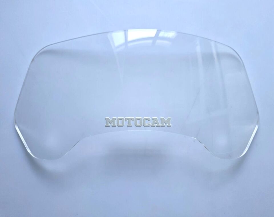 MOTOCAM Rüzgar Saptırıcı Deflektör Camı Deliksiz 32x12cm Şeffaf Renkli   (APARATSIZDIR)