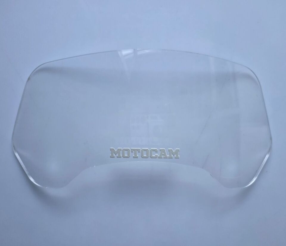 MOTOCAM Rüzgar Saptırıcı Deflektör Camı Deliksiz 32x12cm Şeffaf Renkli   (APARATSIZDIR)
