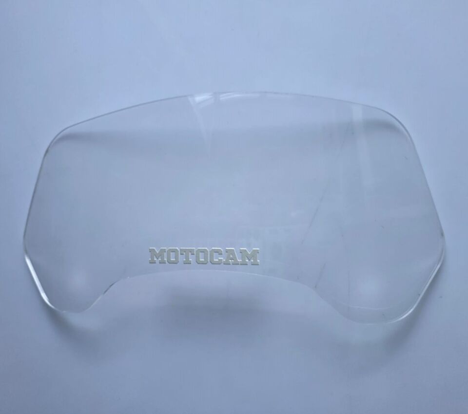 MOTOCAM Rüzgar Saptırıcı Deflektör Camı Deliksiz 32x12cm Şeffaf Renkli   (APARATSIZDIR)