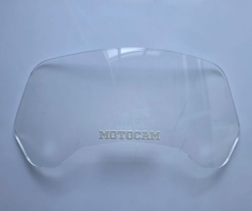 MOTOCAM Rüzgar Saptırıcı Deflektör Camı Deliksiz 32x12cm Şeffaf Renkli   (APARATSIZDIR)