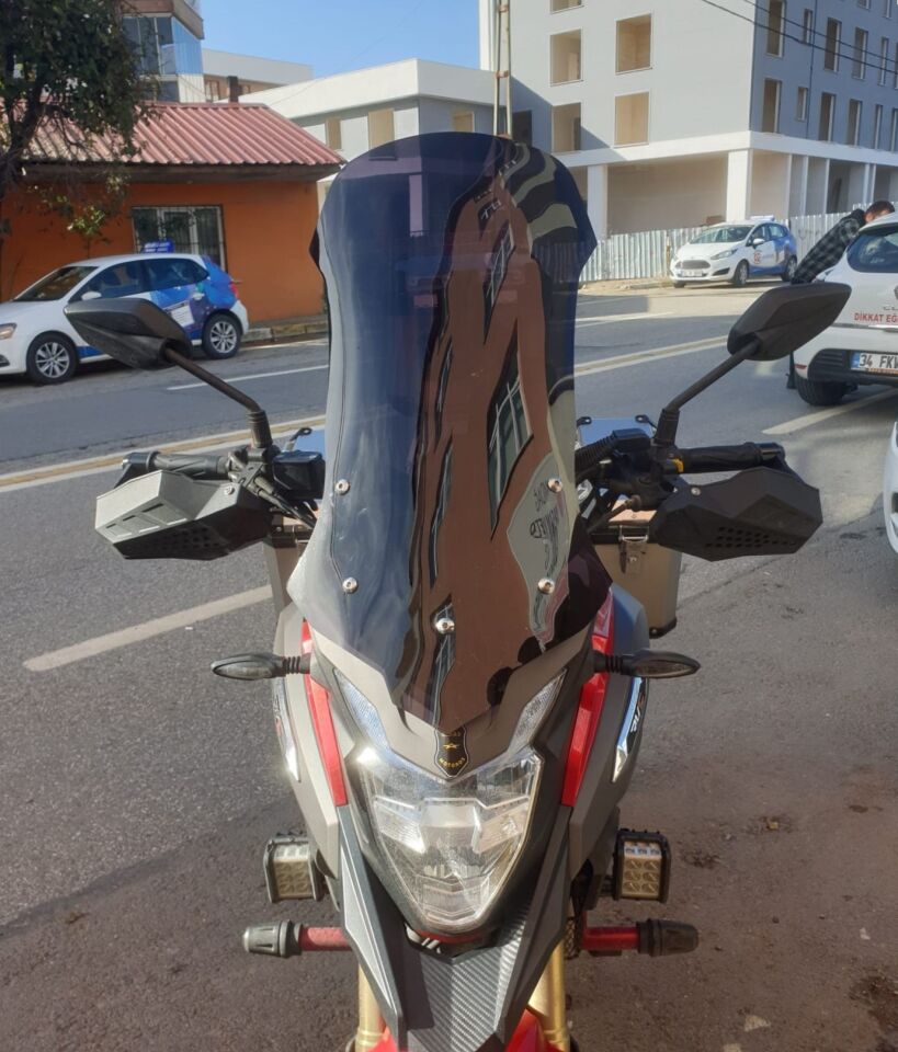 MOTOCAM RKS Trv 242 Ön Cam 2021 Model 68cm Füme Renkli 4mm UZUN