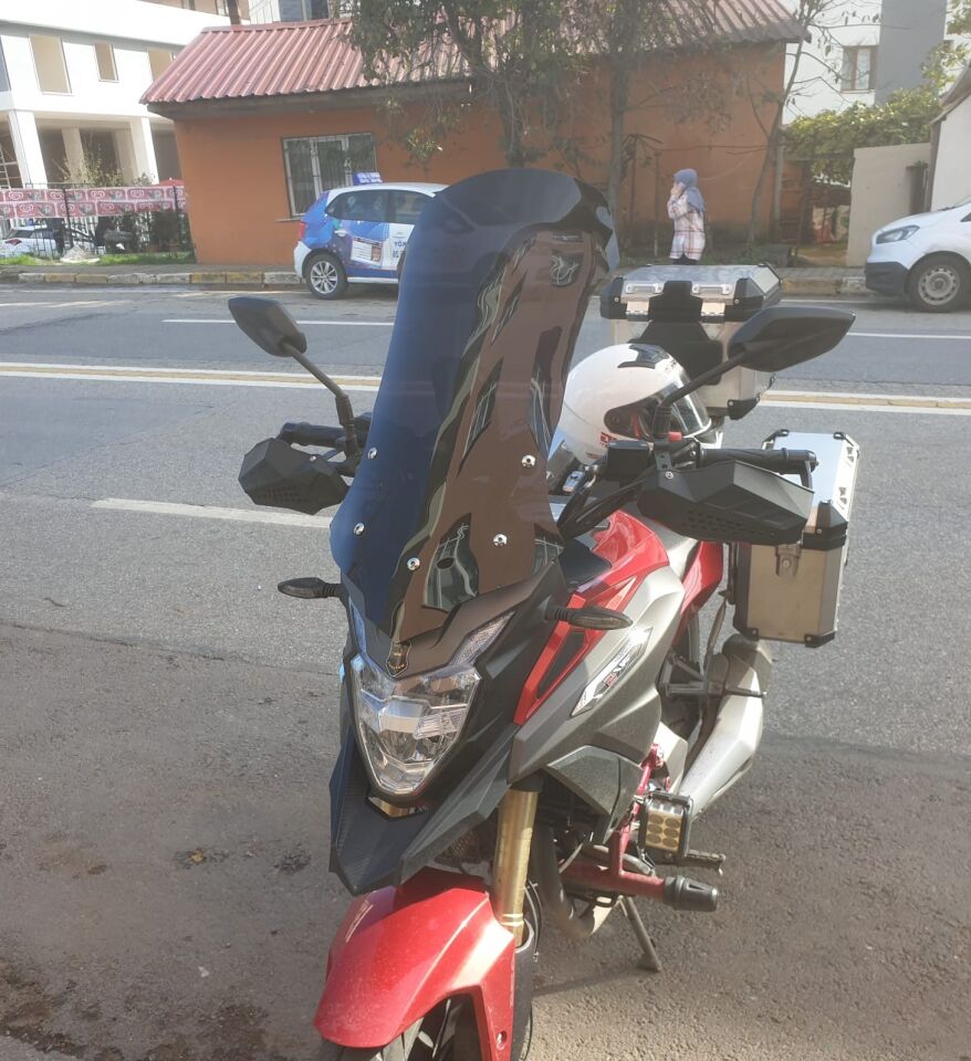 MOTOCAM RKS Trv 242 Ön Cam 2021 Model 68cm Füme Renkli 4mm UZUN