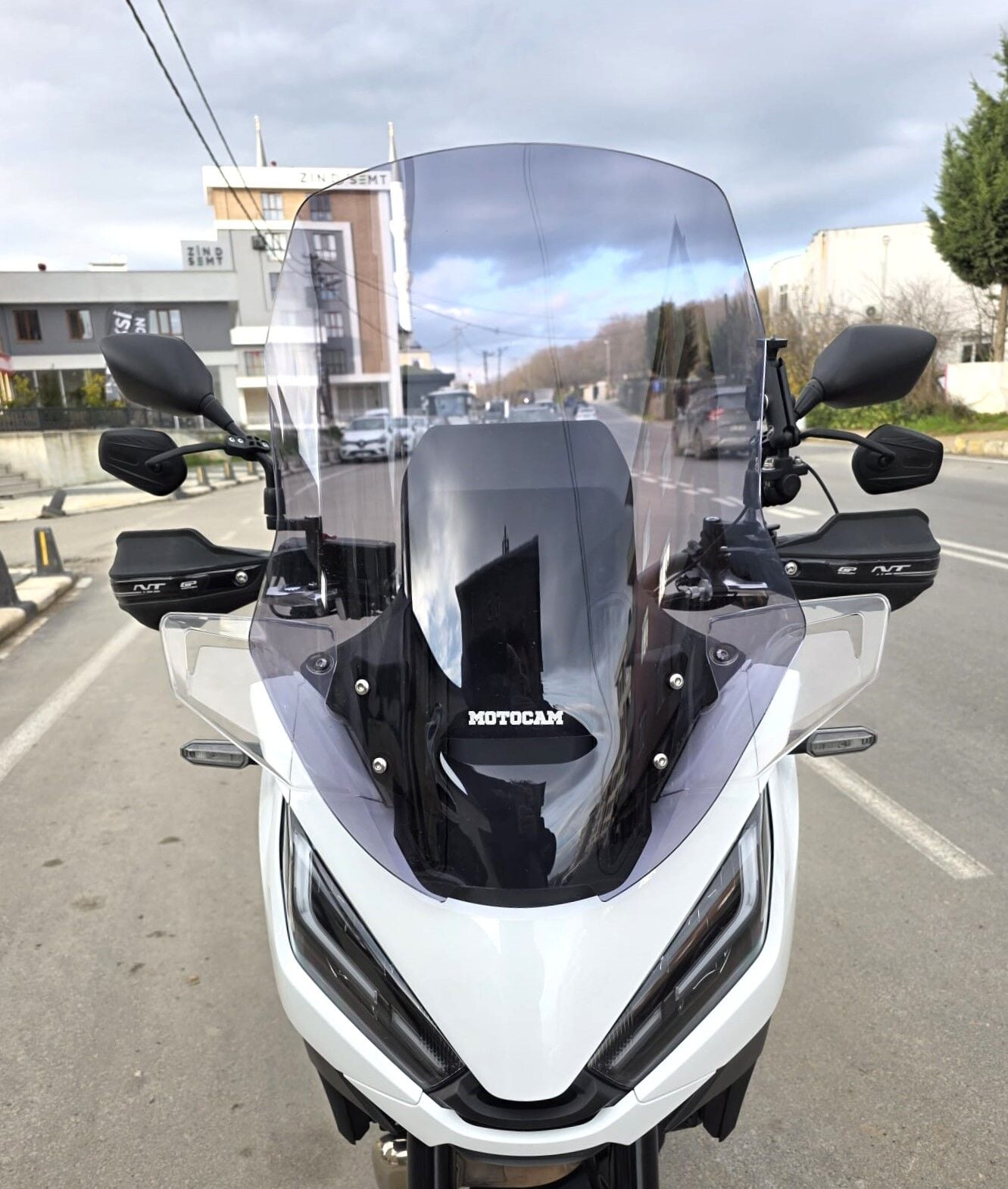 MOTOCAM Honda NT 1100 Ön Cam 2021-2024 Model 59cm Füme Renkli 4mm