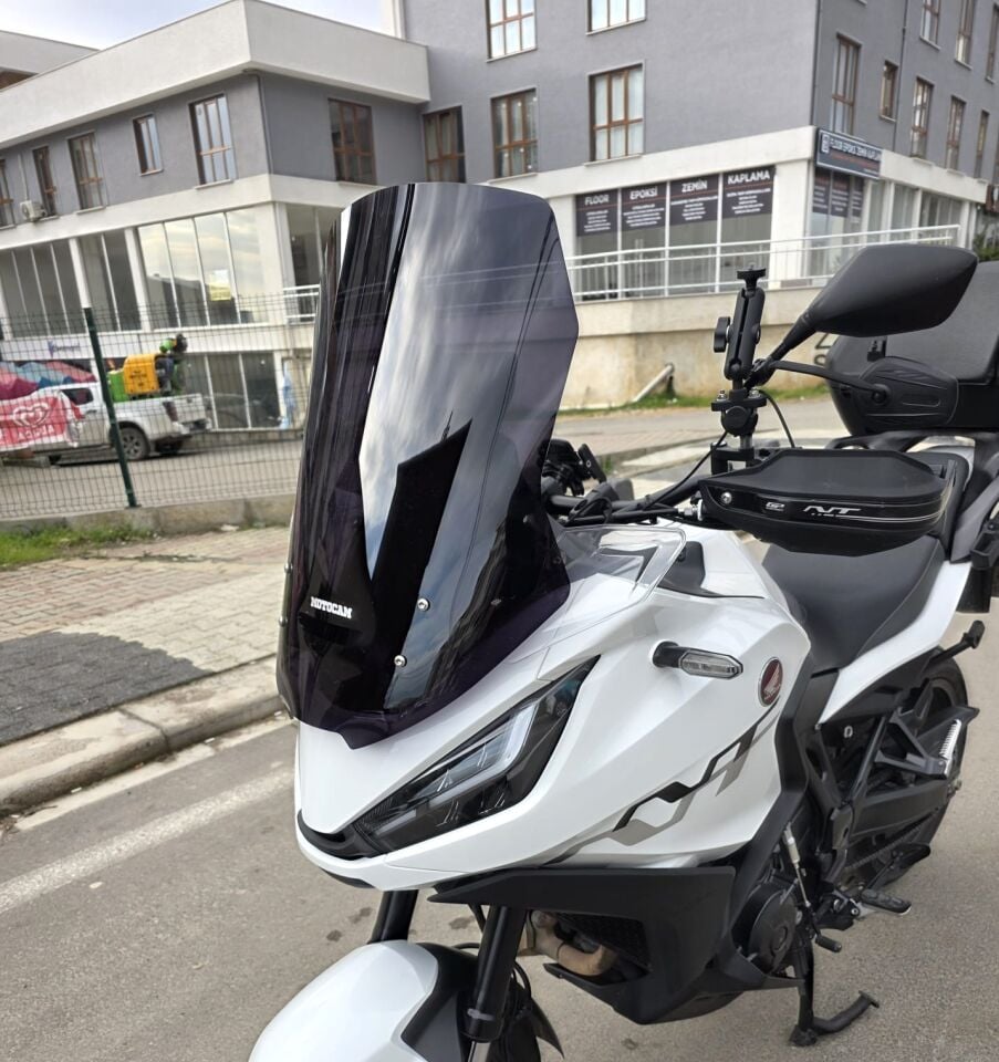 MOTOCAM Honda NT 1100 Ön Cam 2021-2024 Model 59cm Siyah Renkli 4mm İADE YOKTUR