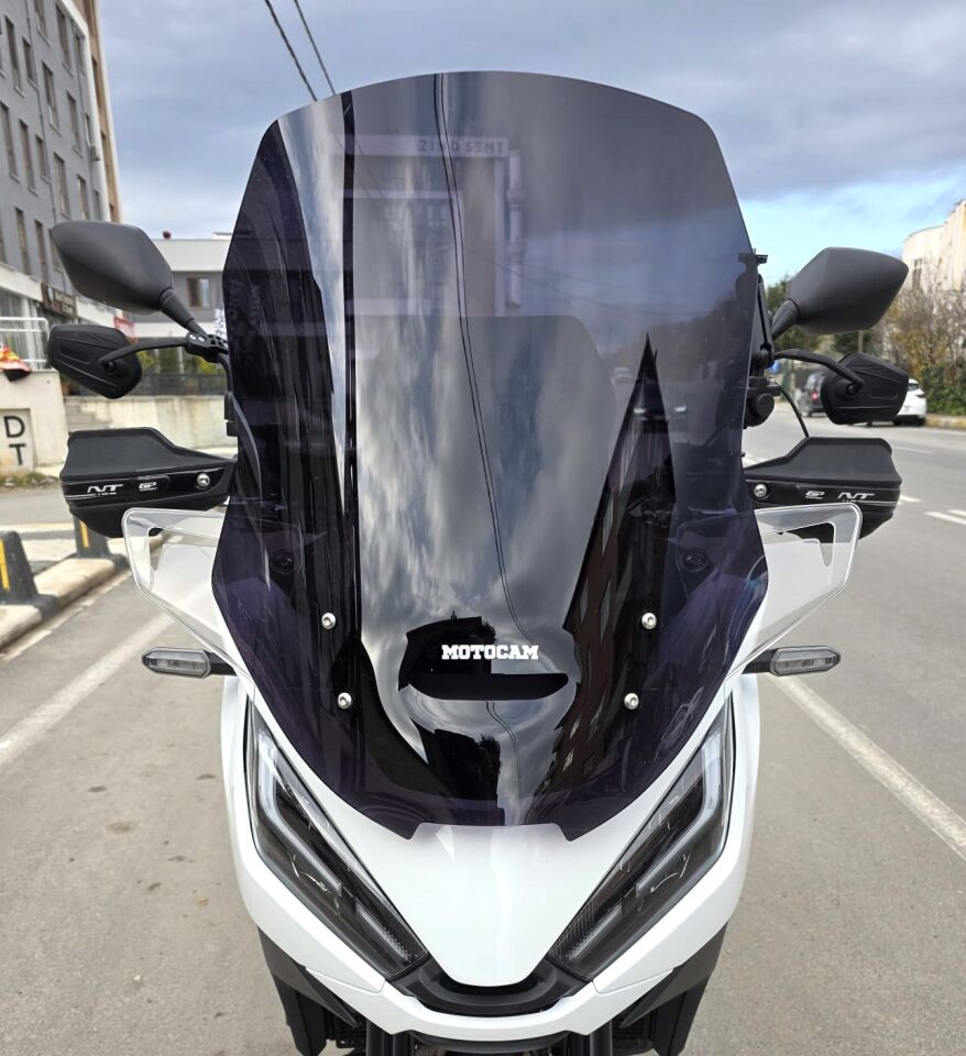 MOTOCAM Honda NT 1100 Ön Cam 2021-2024 Model 59cm Siyah Renkli 4mm İADE YOKTUR