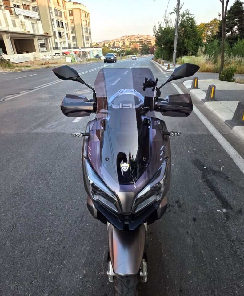 MOTOCAM RKS Reale 125 Ön Cam 2023-2026 Model 55cm Füme Renkli 4mm KISA SPOR CAM