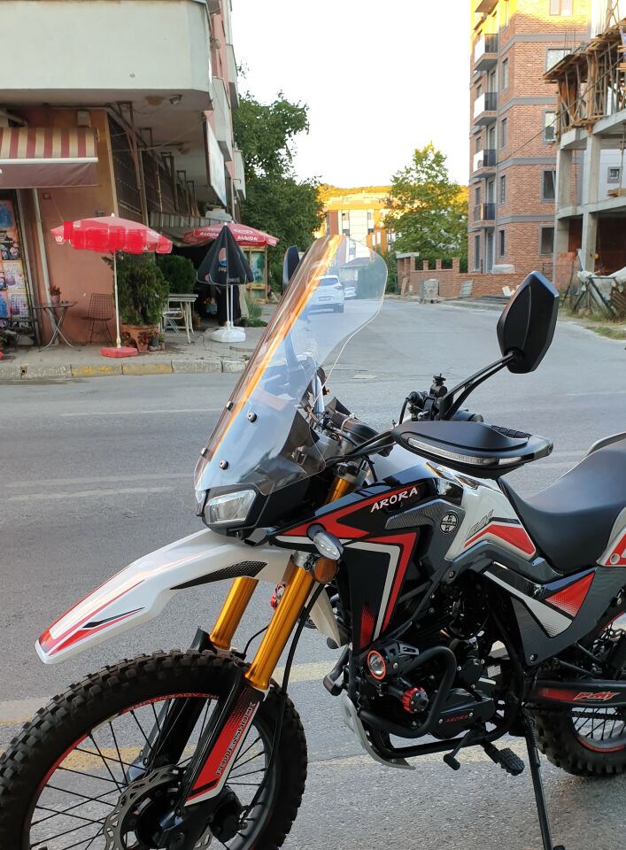 MOTOCAM Arora CR 250 Ön Cam 2025-2026 Model 55cm Şeffaf Renkli 4mm