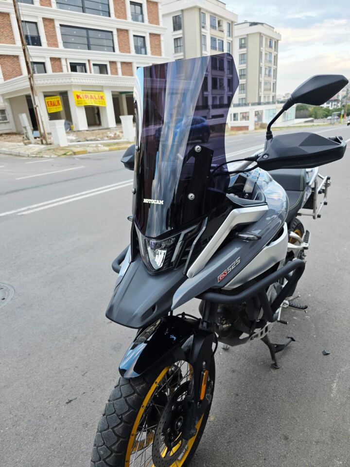 MOTOCAM Arora GS 525 Ön Cam 2022-2026 Model 51cm Siyah Renkli 4mm