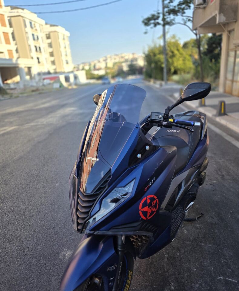 MOTOCAM Arora GT 125 Ön Cam 2023-2026 Model 65cm Füme Renkli 4mm ORİJİNAL BOYLU