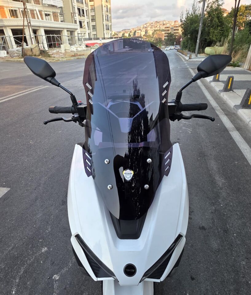 MOTOCAM RKS Vieste 249 Ön Cam 2022-2026 Model 55cm Siyah Renkli 4mm KISA